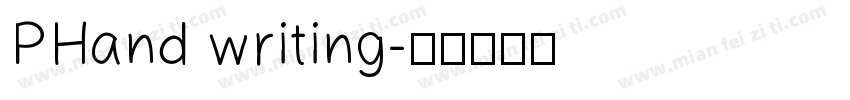 PHand writing字体转换
